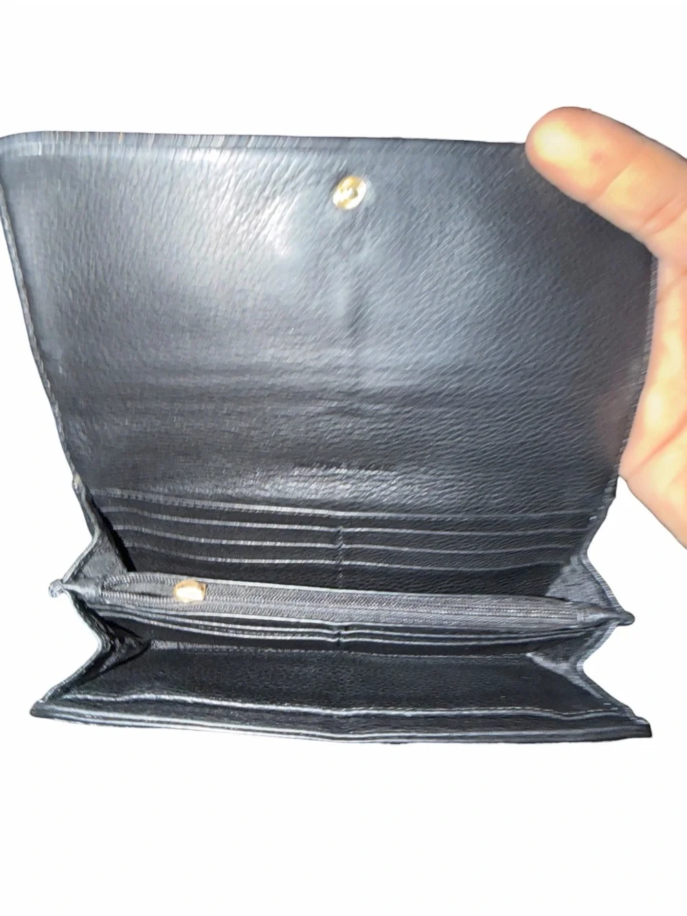 Michael Kors Black Leather Key & Card Holder with Gold MK Emblem